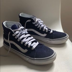 Vans SK8-Hi navy blue suede high top sneakers